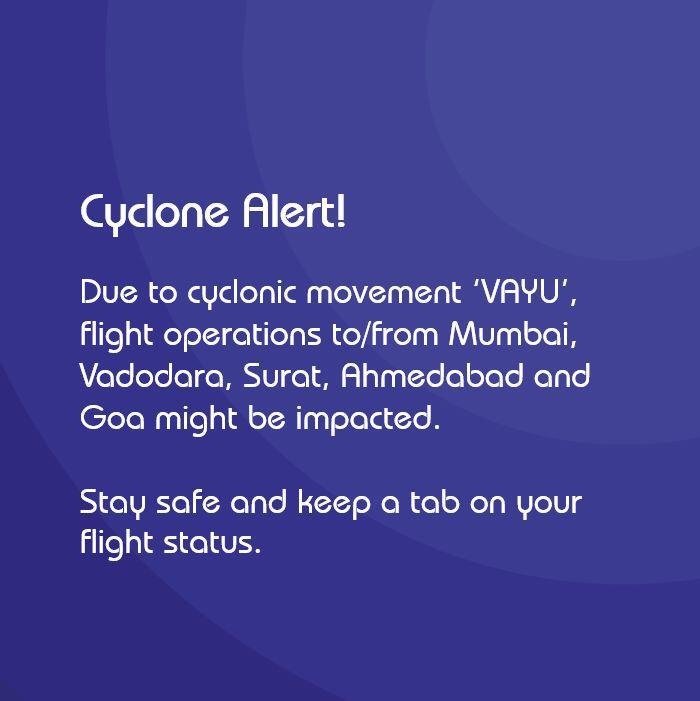 Cyclone Alert For Flights
