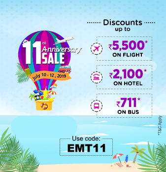 EaseMyTrip 11th Anniversary Promo Code