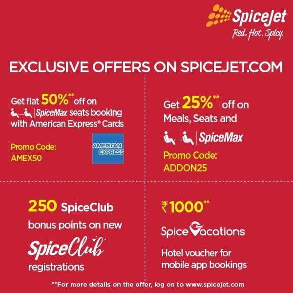 Spicejet Exclusive Offers