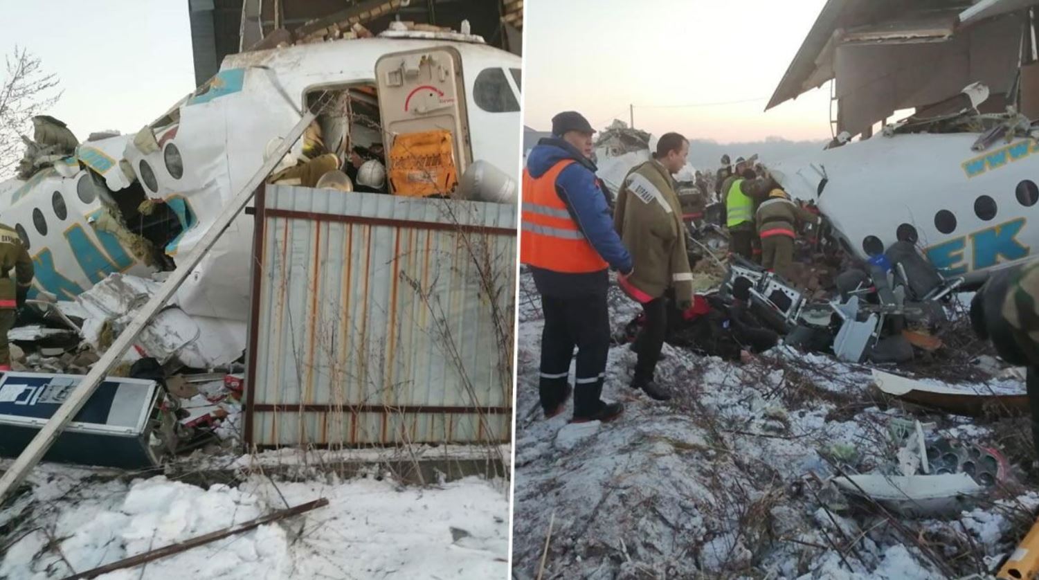Plane Crashes Kazakhstan Almaty Airport