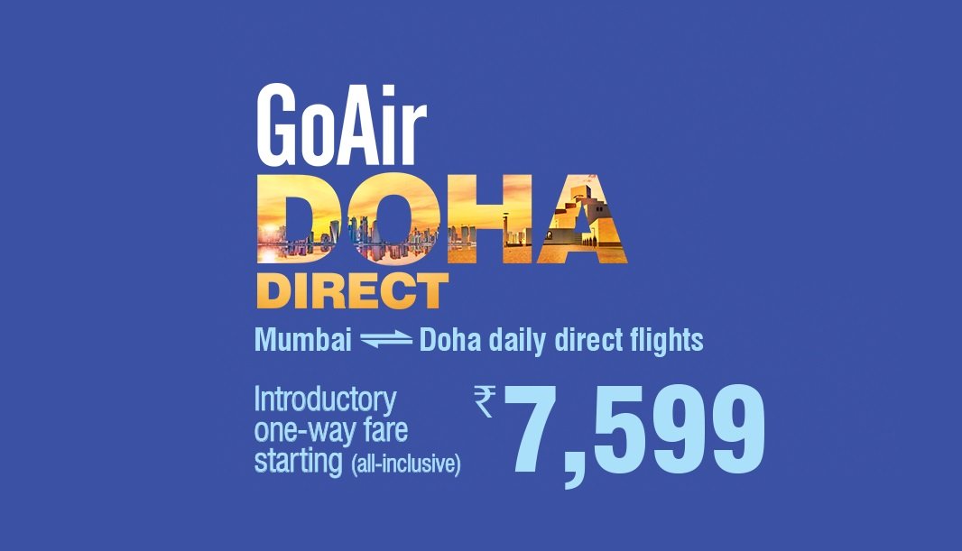 GoAir Mumbai-Doha Flight