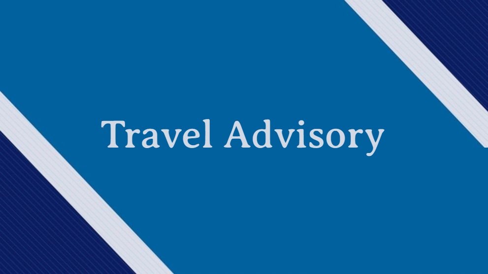 New Travel Advisory Coronavirus
