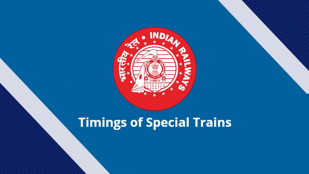 Indian Railway Timing of Special Trains