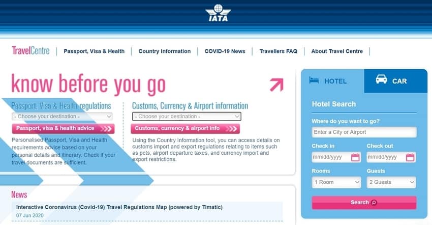 IATA's New Tool iatatravelcentre.com