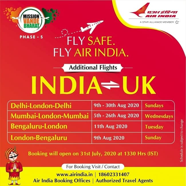 Air India Additional Flight India UK