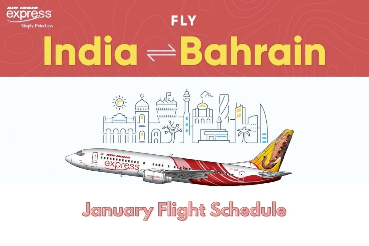 Air India Express January Flight Schedule Bahrain