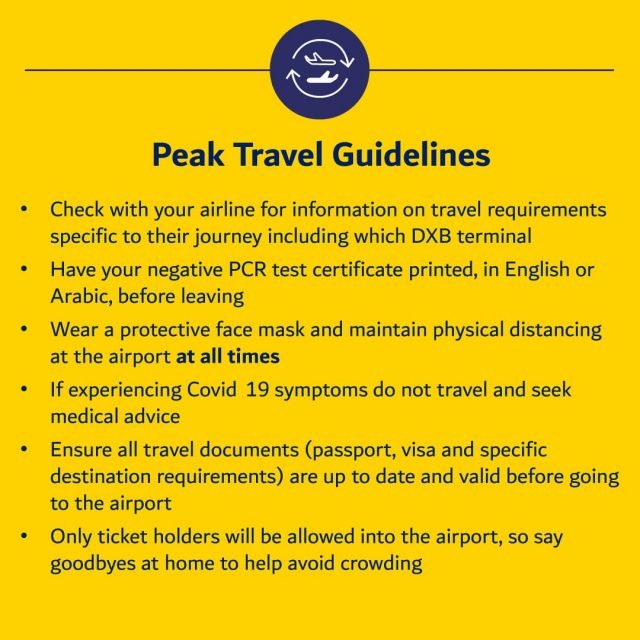 dubai airport travel guidelines