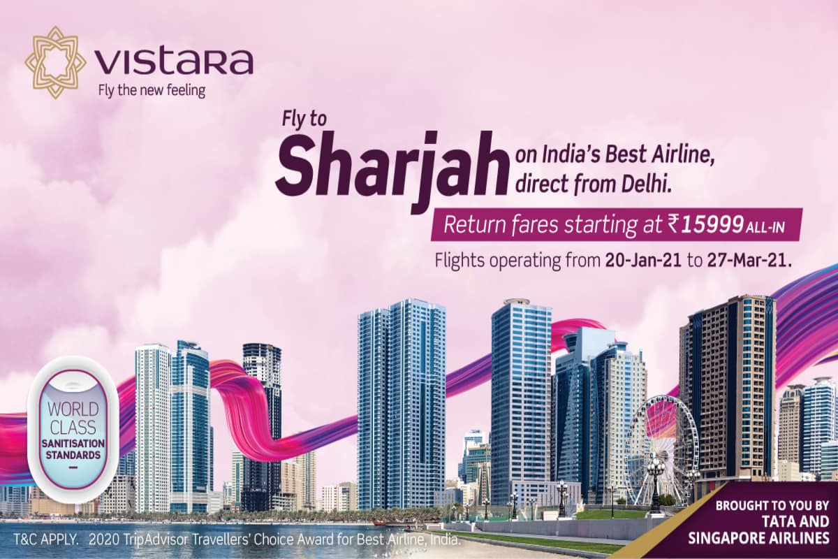 Vistara Daily Flights Delhi Sharjah