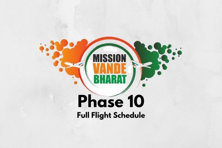 Vande Bharat Mission Phase 10 Flight Schedule