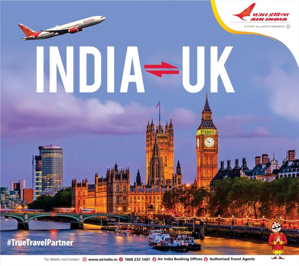 Air India Flights Between India And UK