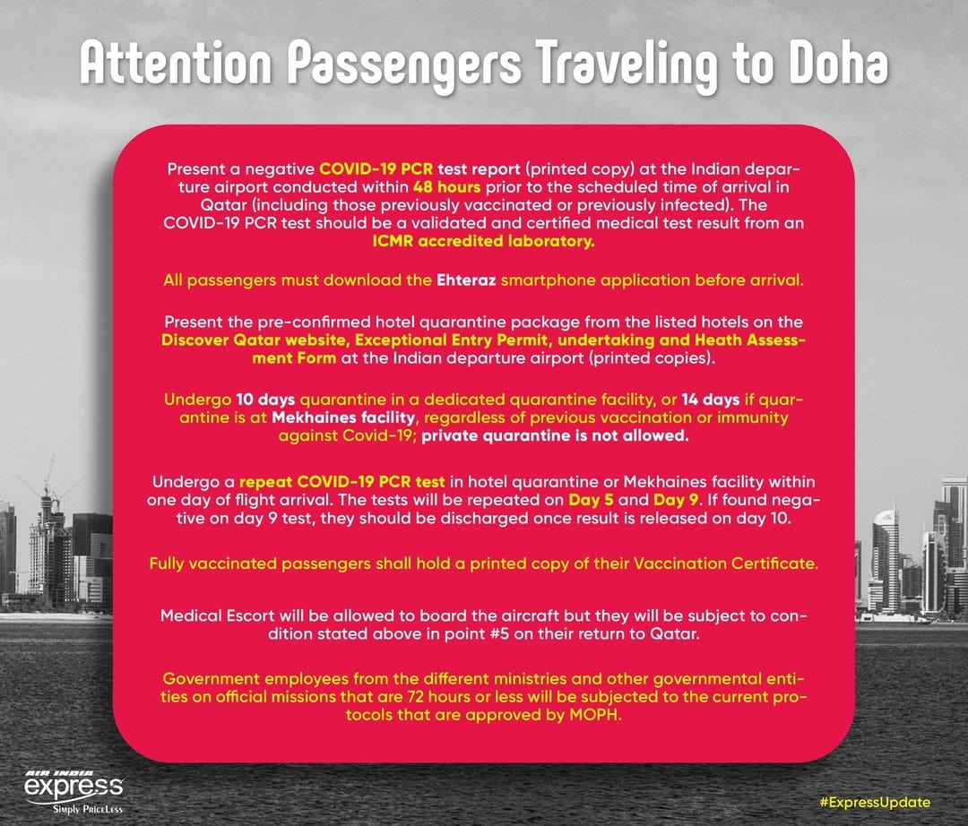 london to doha travel requirements