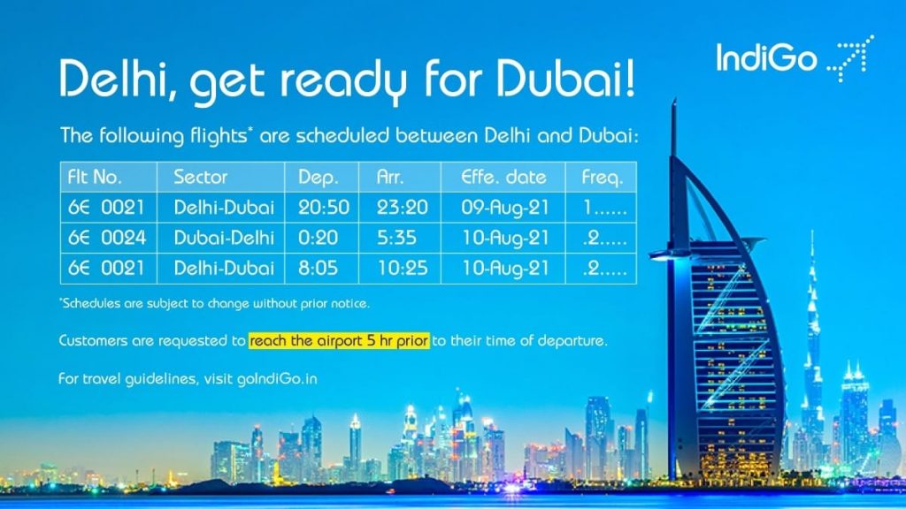 indigo travel guidelines dubai to india