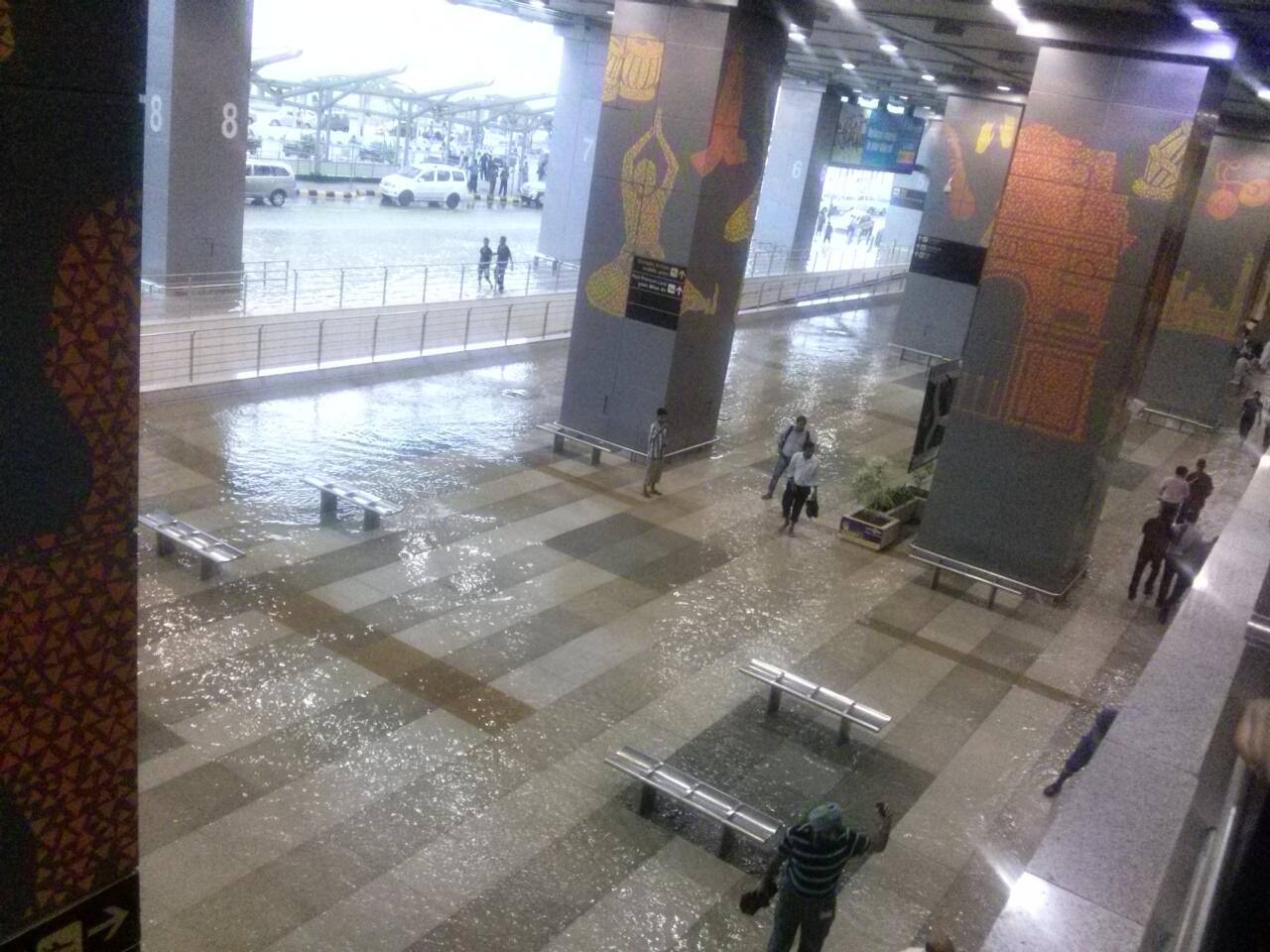 Delhi Airport Flooded