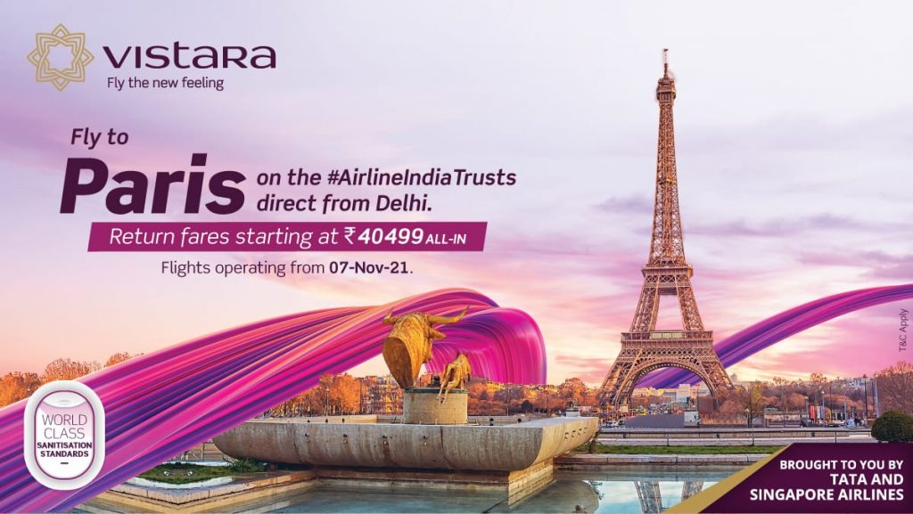 Vistara Delhi-Paris Flights