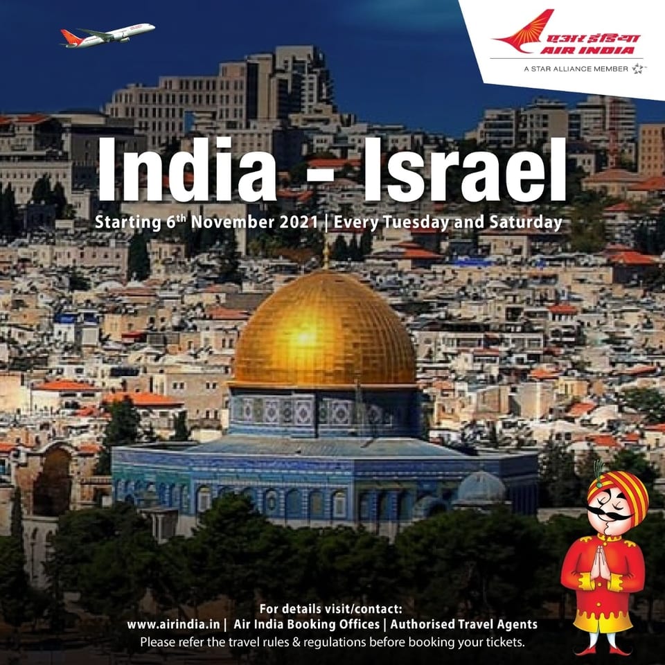 Air India To Increase Frequency of Tel Aviv, Israel Flights From Nov 06 ...