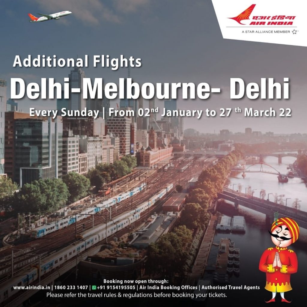 Air India Additional Flights India-Australia
