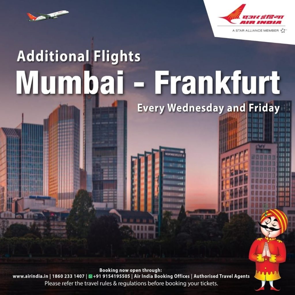 Air India Flights Between Mumbai Frankfurt