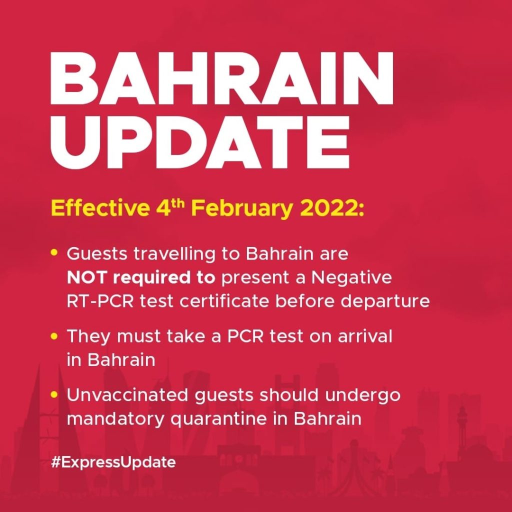 Bahrain Updates Entry Procedures