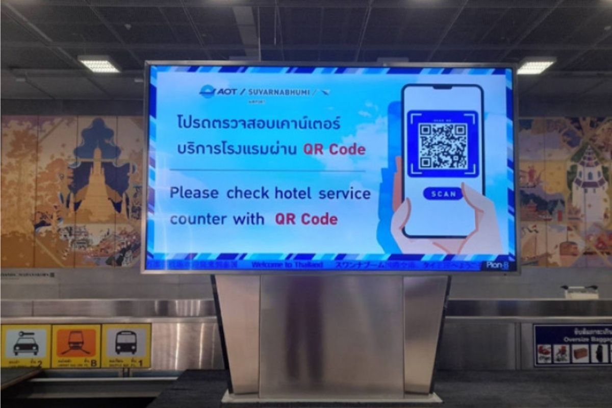 Bangkok Airport QR Code To Find Hotel Desk
