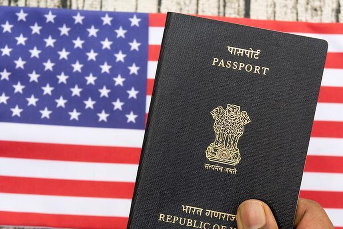 Indian Passport US Flag