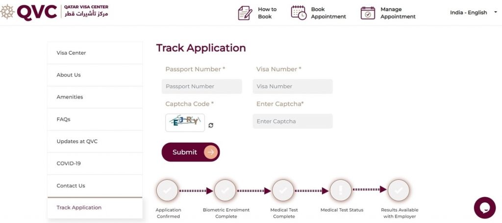 QVC- Qatar Visa Tracking