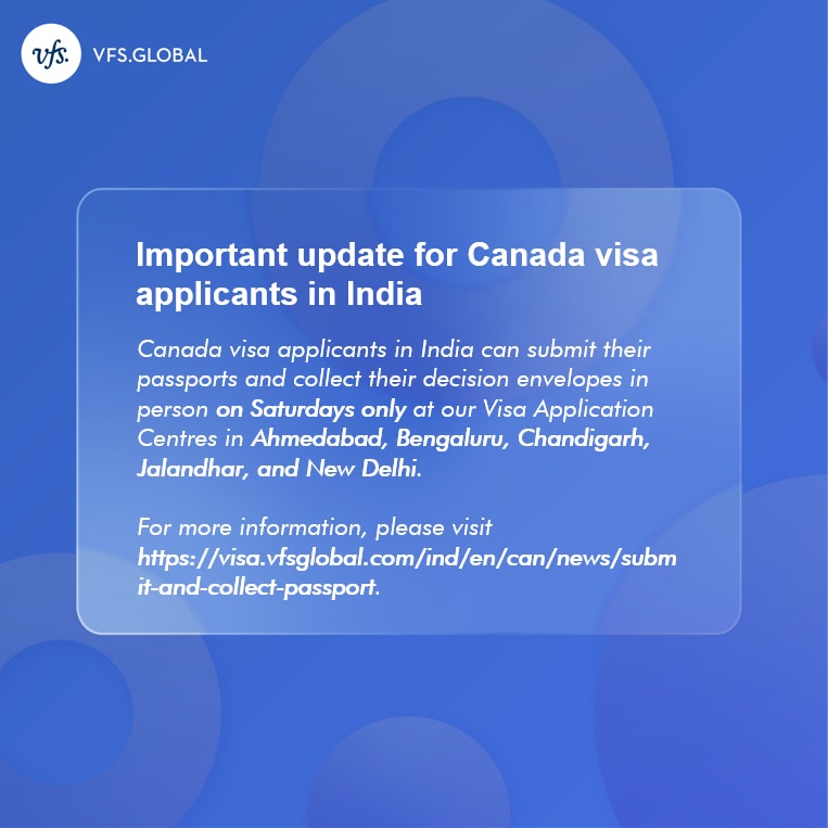 Update For Canada Visa Applicants In India