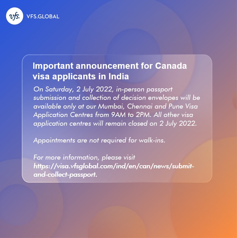 important announcement for Canada visa applicants in India