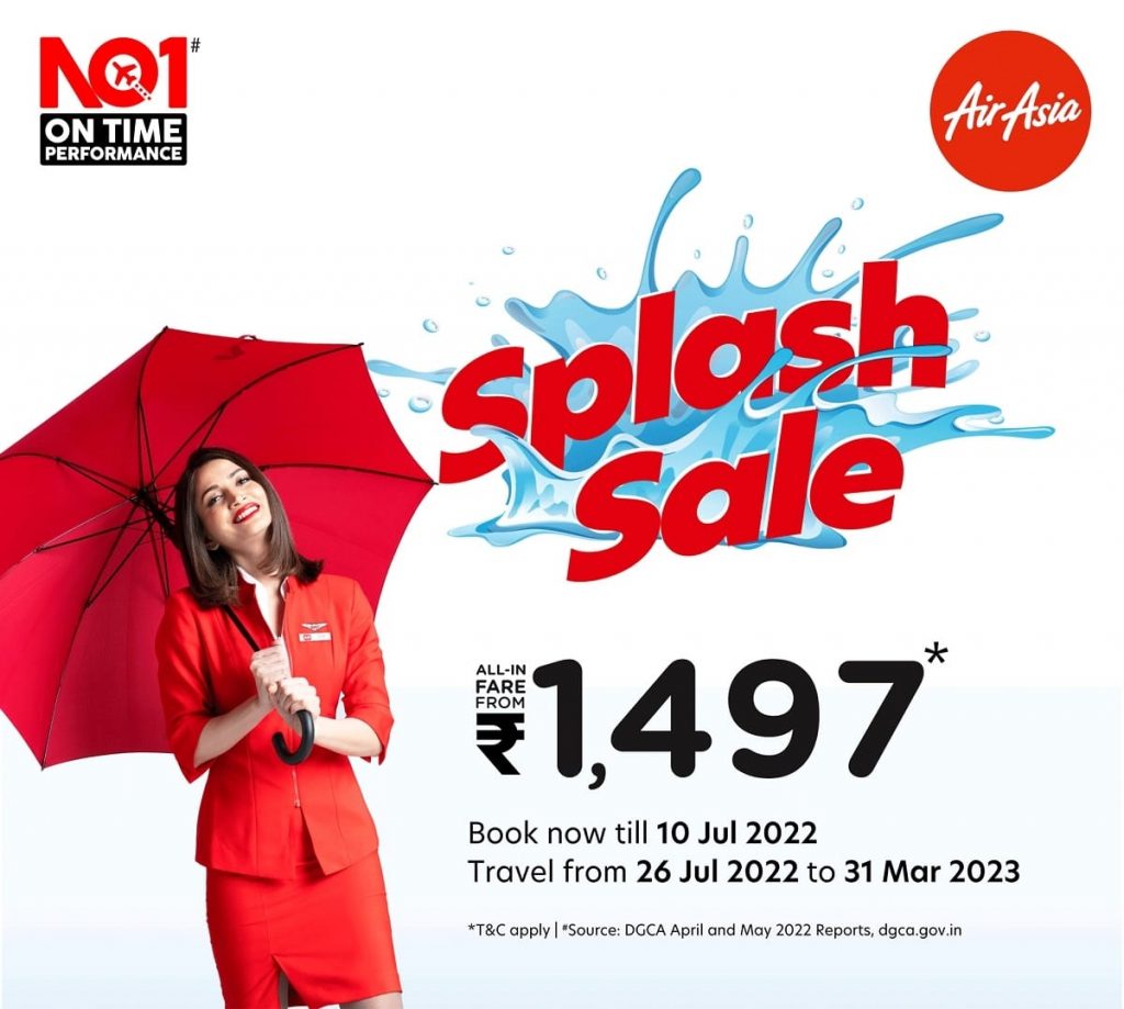 AirAsia India Launches Splash Sale