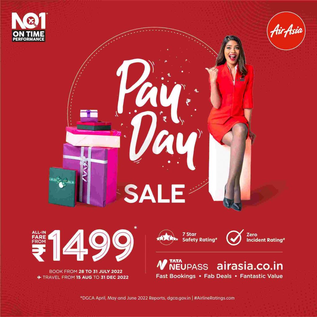 AirAsia India 'Pay Day Sale'