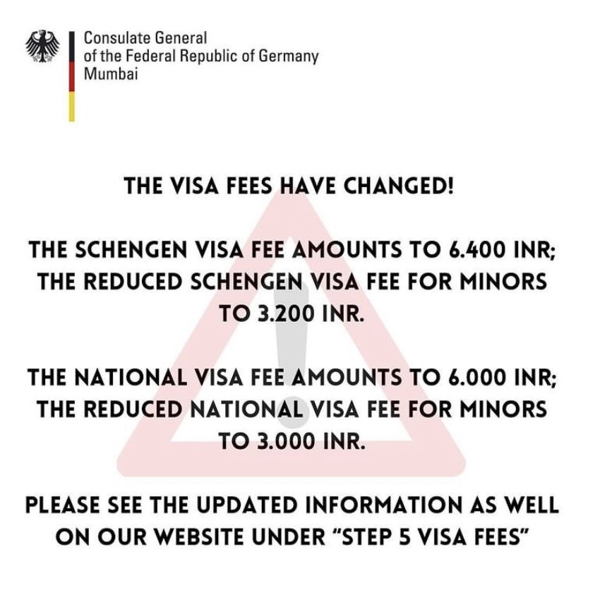 germany visit visa fee from uk