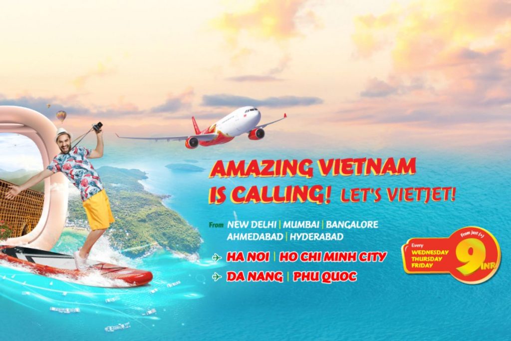 Vietjet INR 9 Ticket Booking Offer