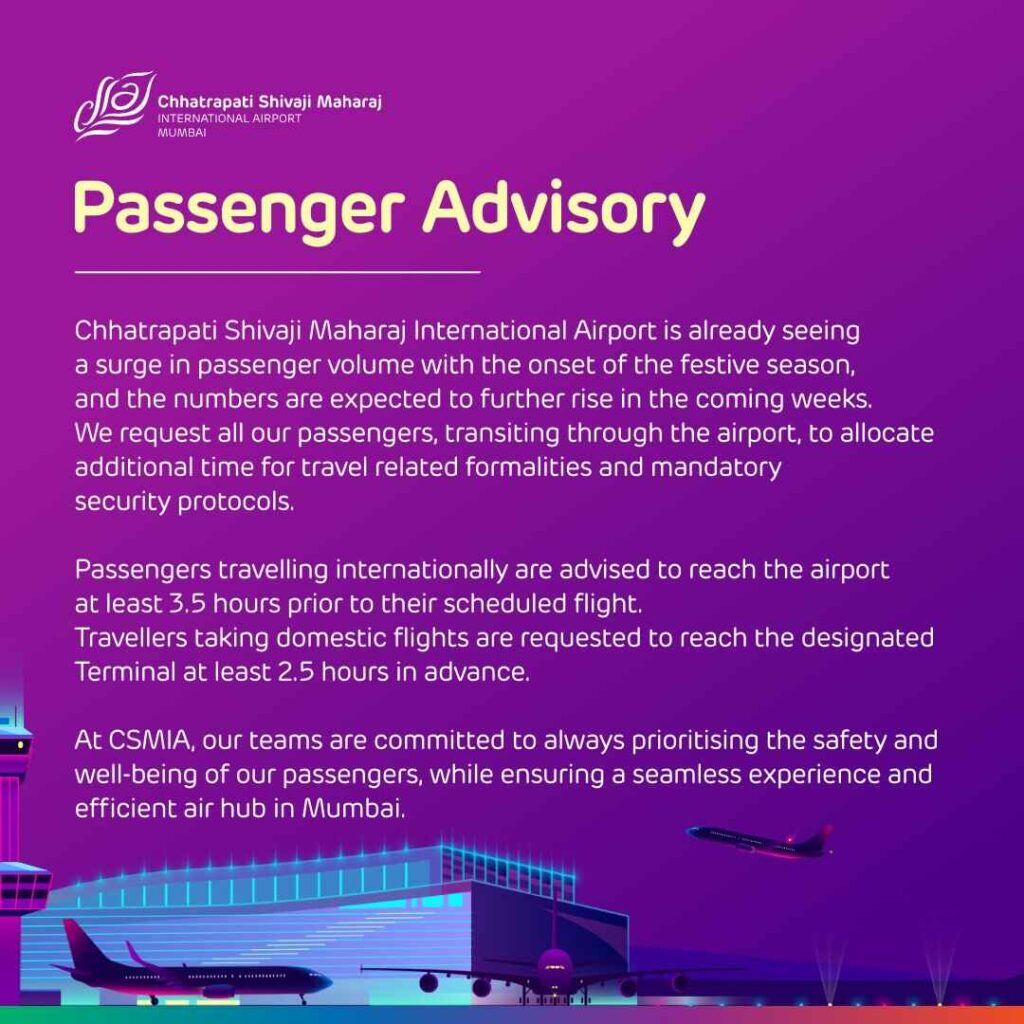 CSMIA Passenger Advisory