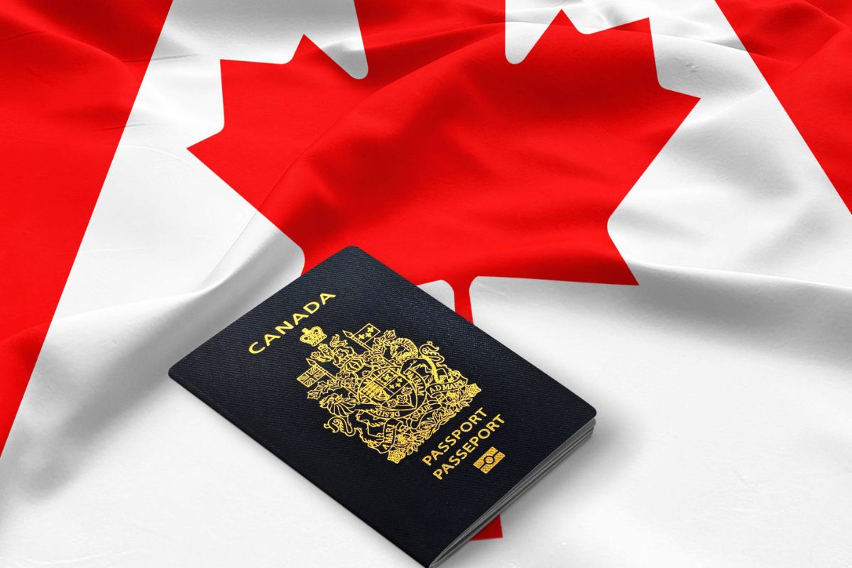 Canada Flag And Passport