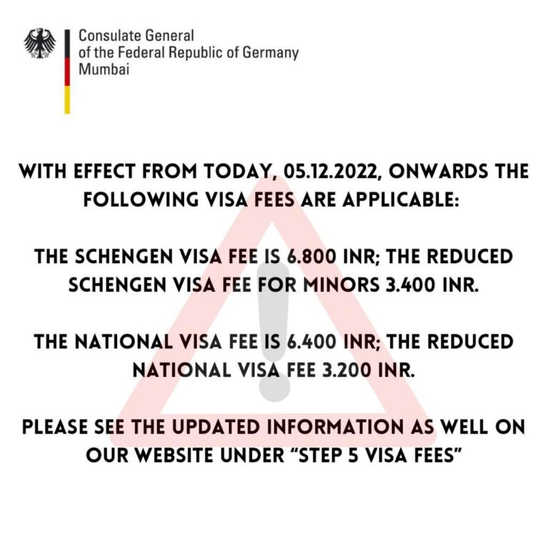 germany visit visa fees from uae