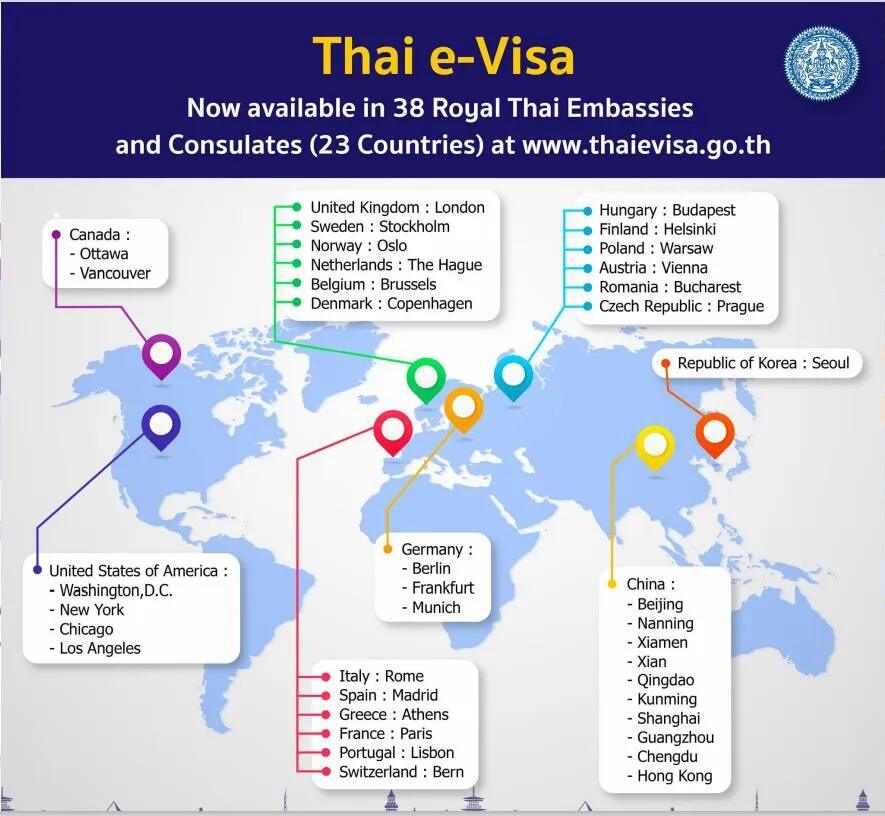 Thailand e-Visa Available In 23 Countries