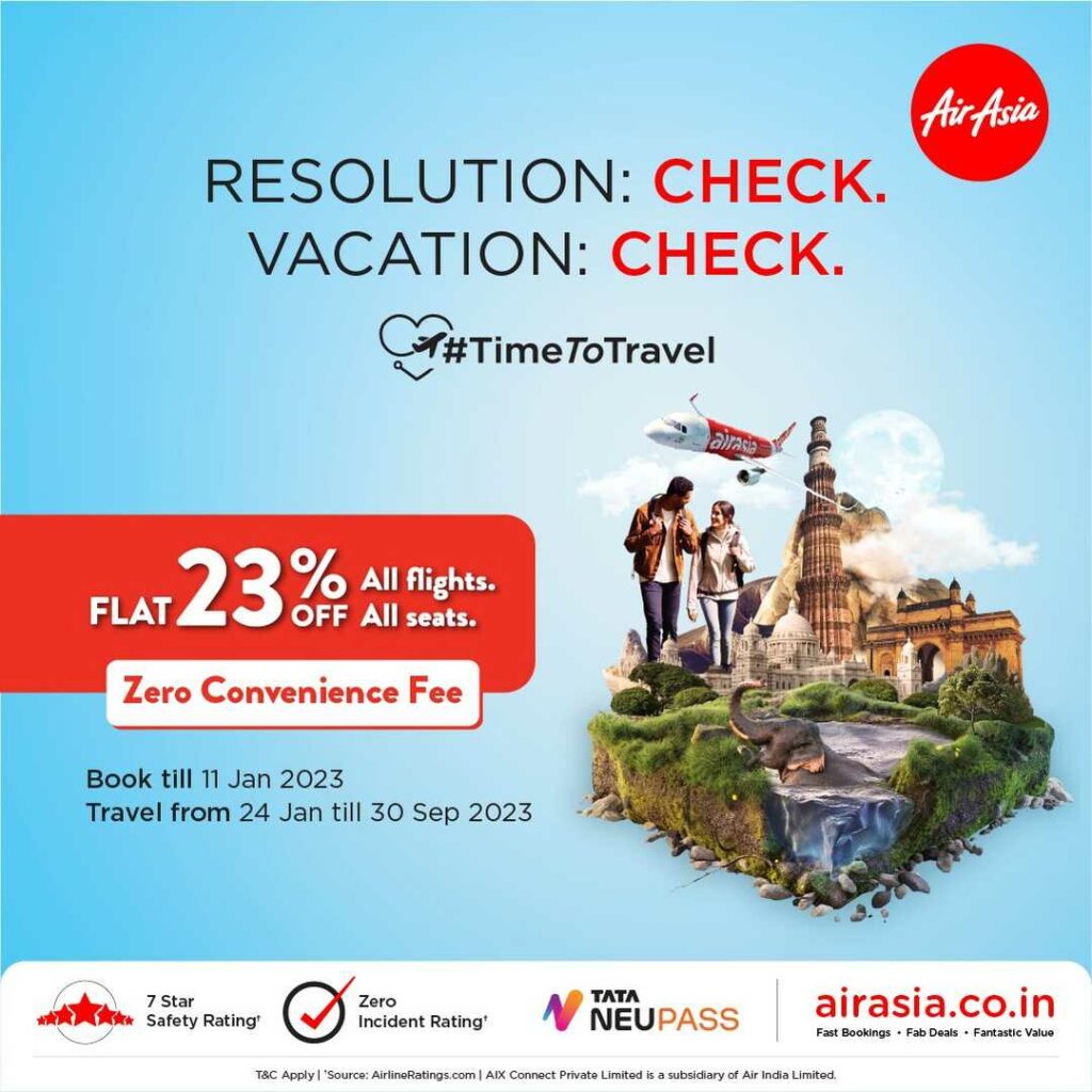 AirAsia India Time To Travel Sale