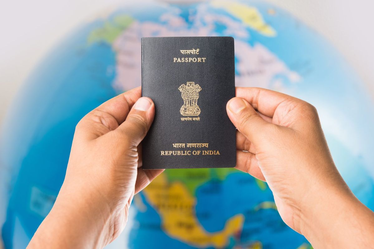 Indian Passport And Globe
