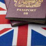 UK Flag and Passport Image
