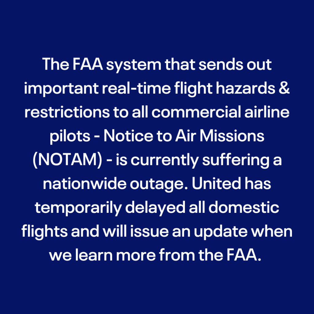 US Notam Outage