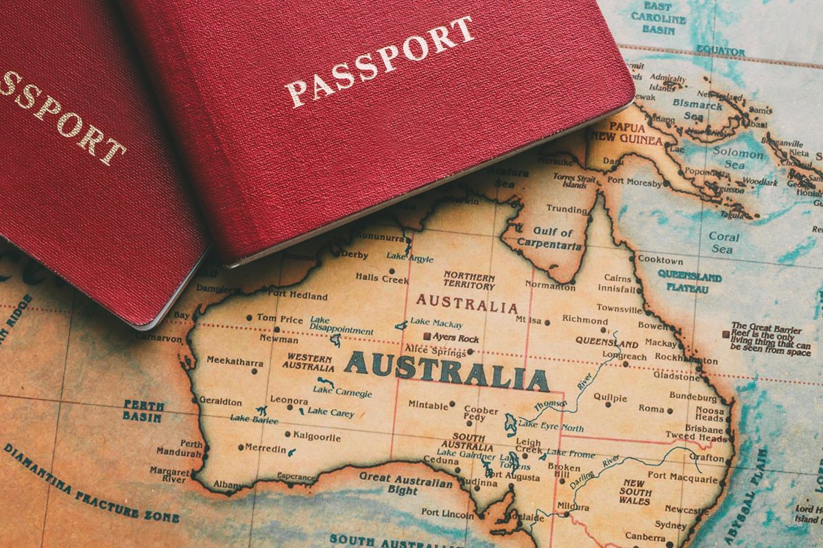 Australia Map And Passport