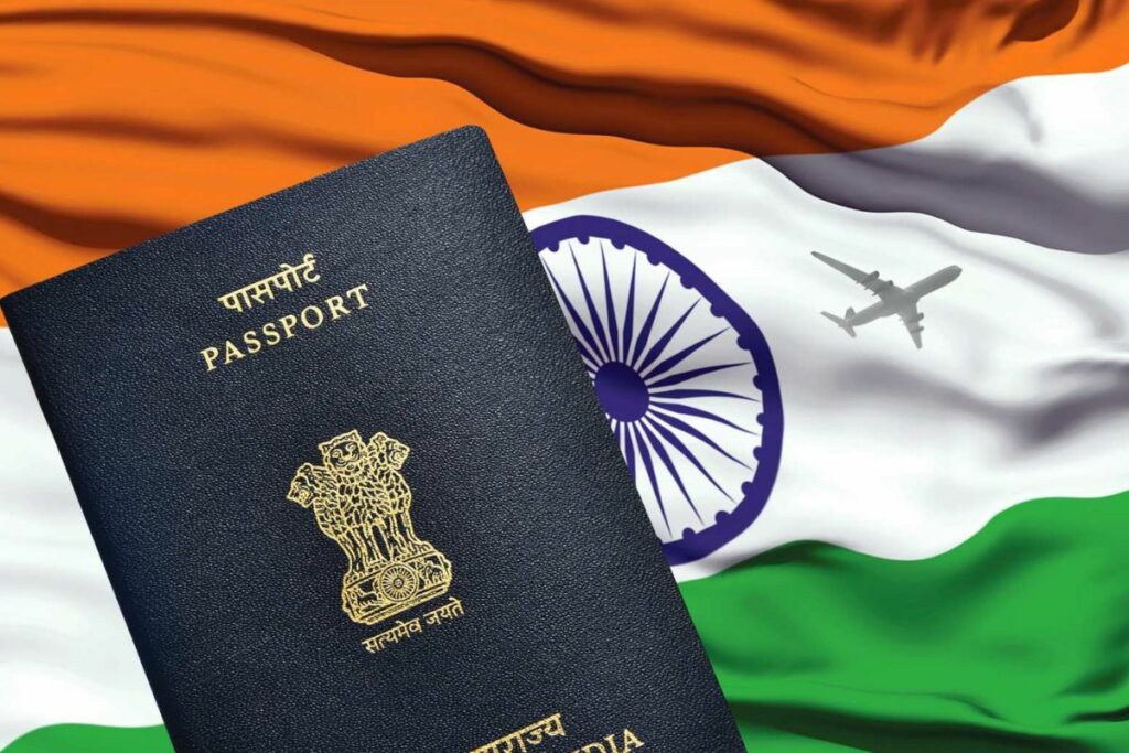 Indian Flag And Passport