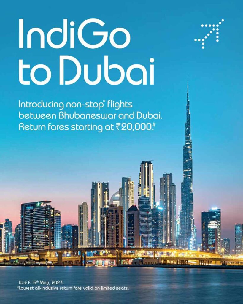 IndiGo Flights between Bhubaneswar and Dubai