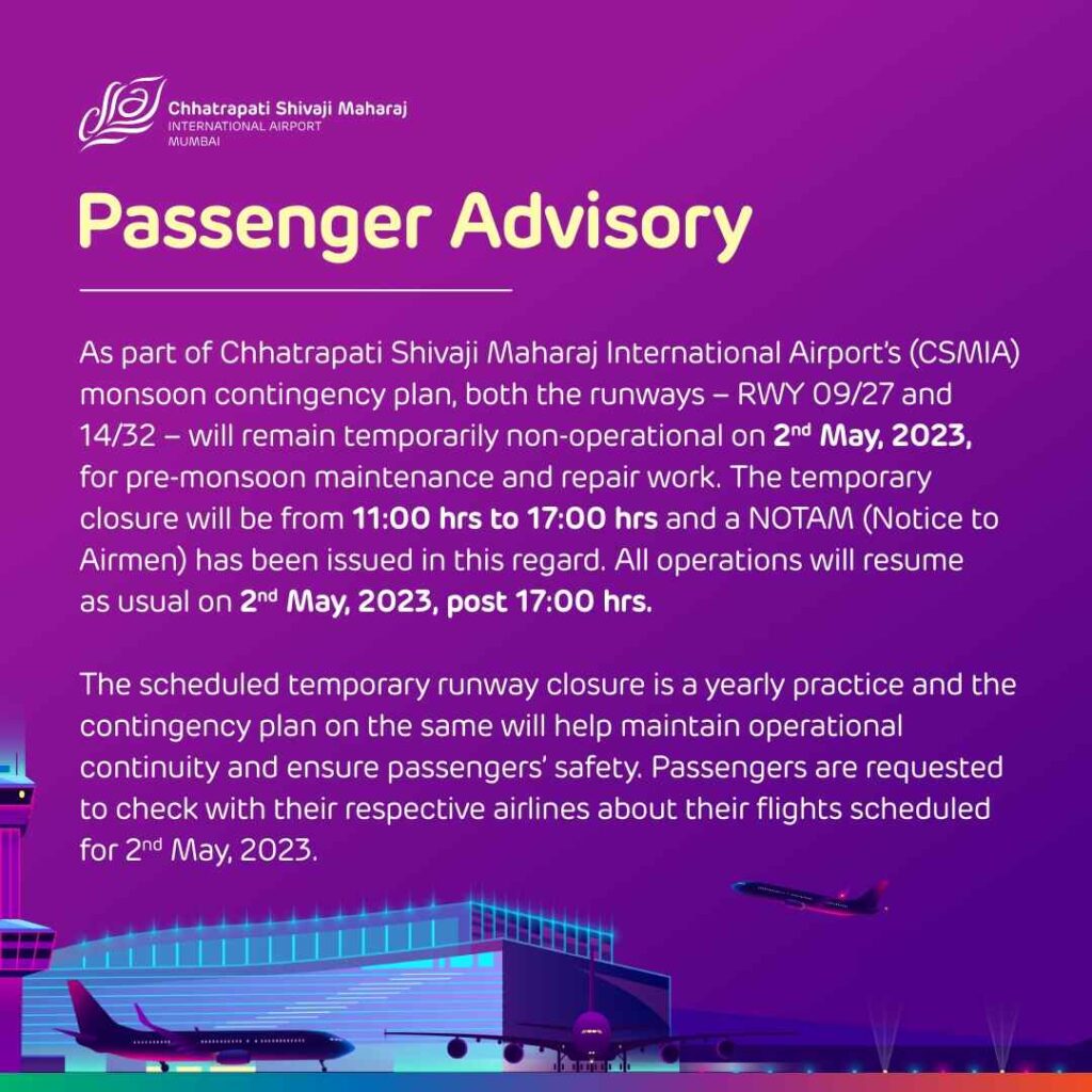 Mumbai Airport Runways Close