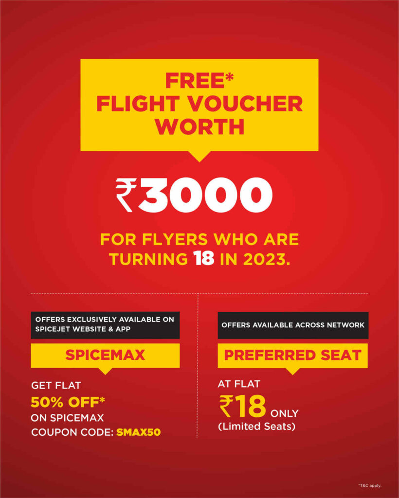 SpiceJet Free Flight Voucher