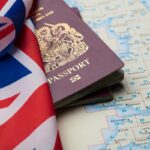UK Flag and Passport