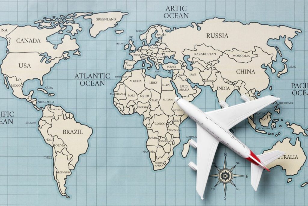 World Map And Airplane 1 1024x683 