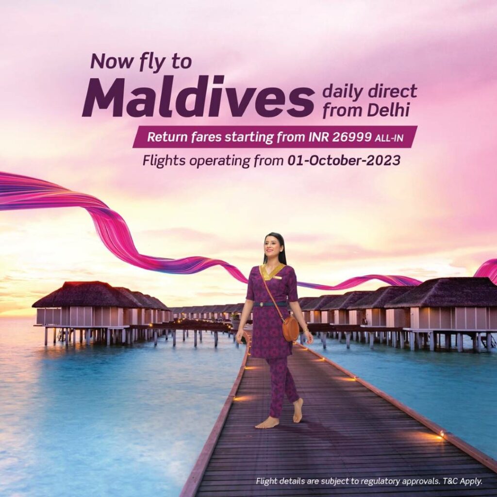Vistara Flights Between Delhi and Maldives