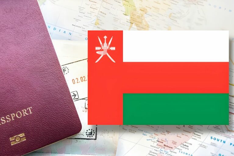 Oman Flag and Passport Image