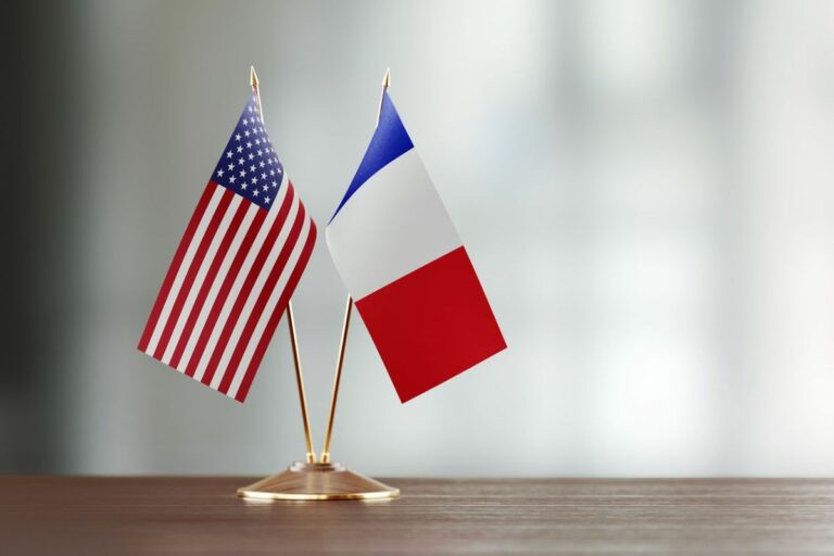 US and France Flags