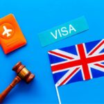 UK Flag and Visa Sticker